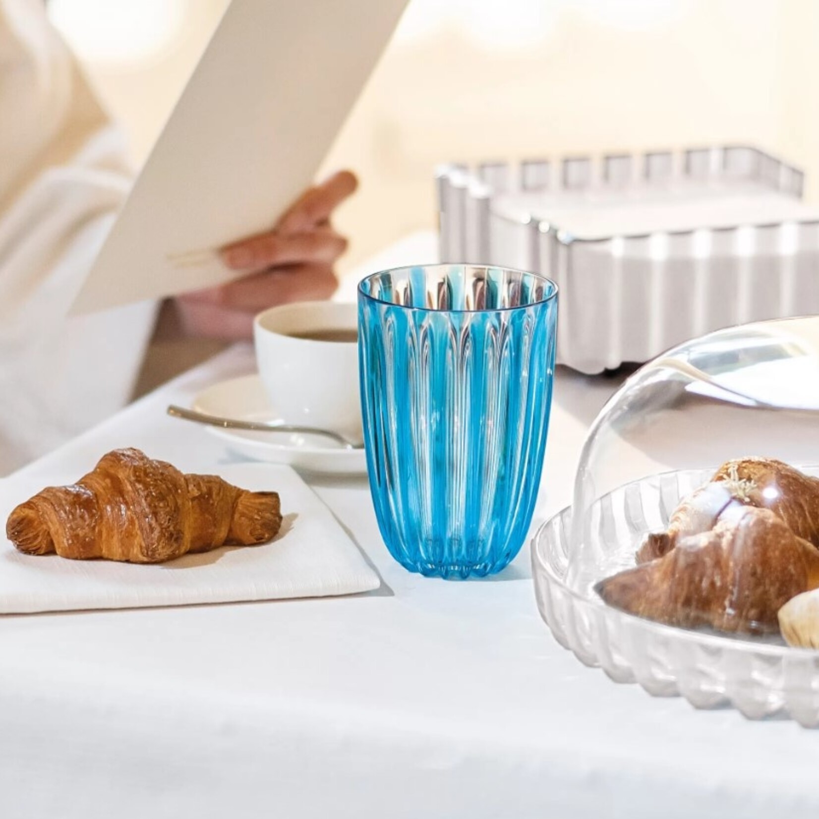 Guzzini Guzzini - DOLCEVITA - Glazen - Set van 4 - Bio Plastic - Blauw