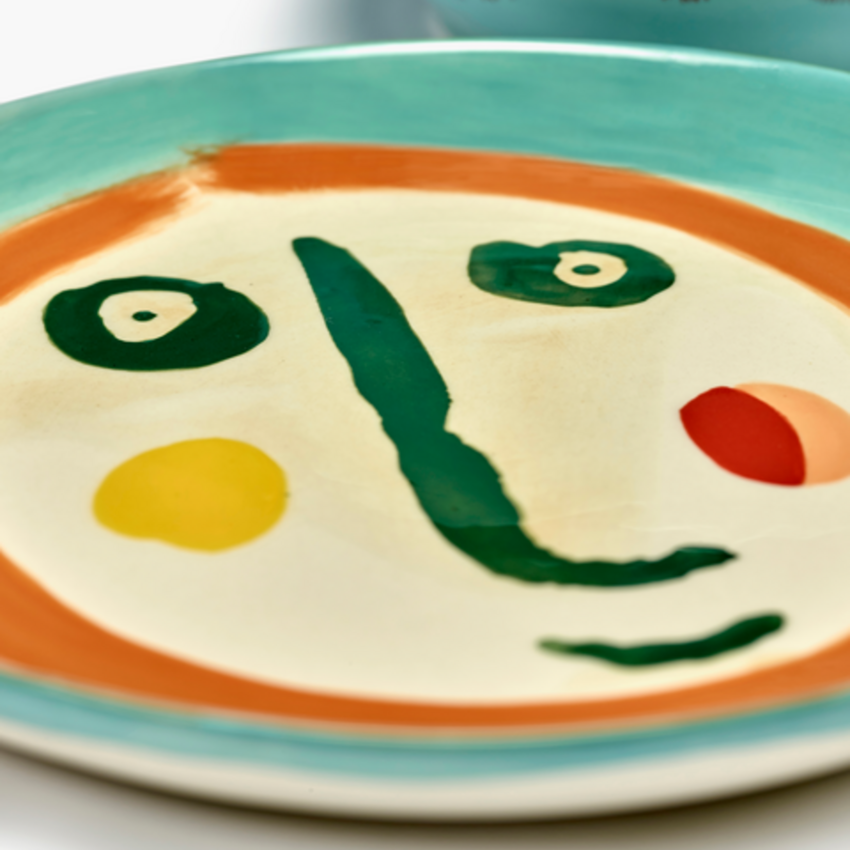 Serax Serax - Ottolenghi -  Face 2 Feast - Serveerbord - Rond - 35 cm - Steengoed  - Groen