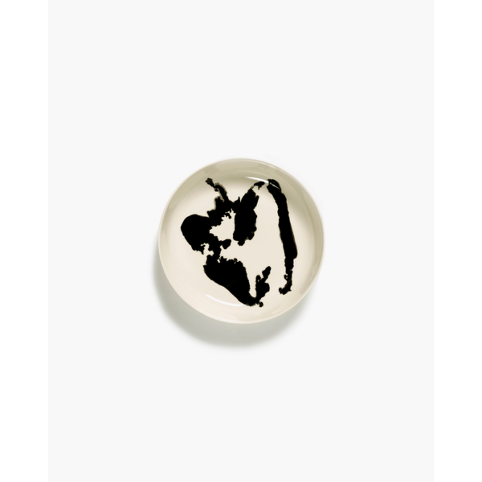 Serax Serax - Ottolenghi - White Pepper Black Feast - Bord - Rond - 26,5 cm - Steengoed - Hoog 4cm - set van 2