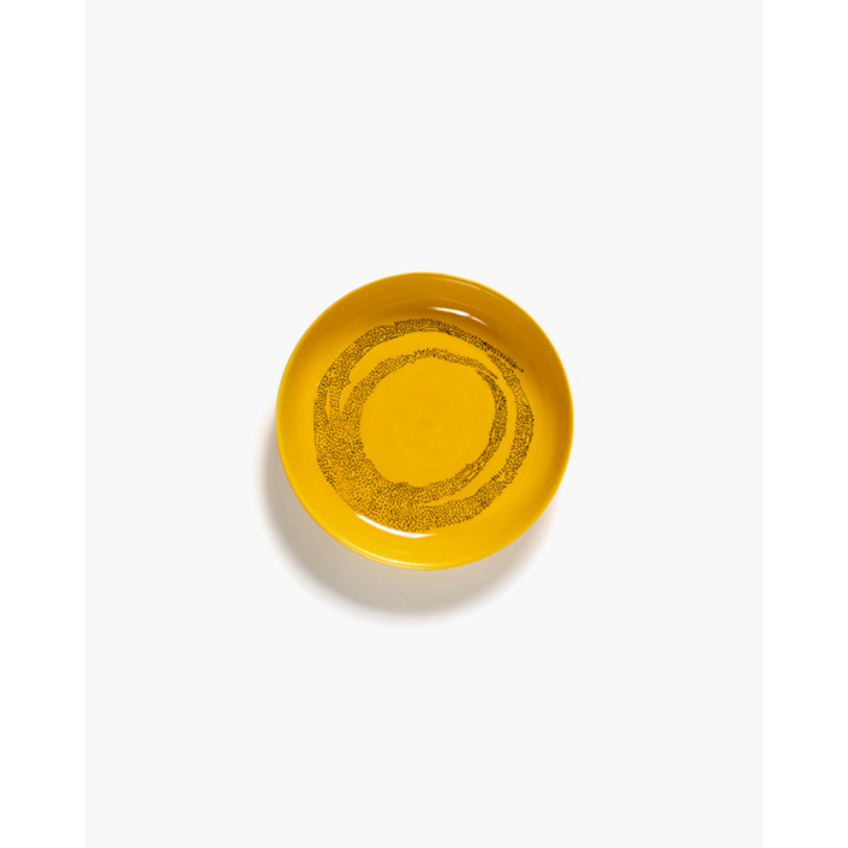 Serax Serax - Ottolenghi - Feast - Bord - 22cm - hoog 4cm - geel zwarte stippen - Set van 2