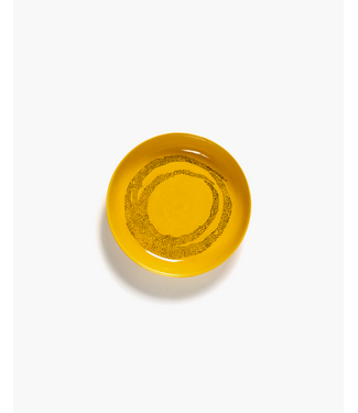 Serax Serax - Ottolenghi - Feast - Assiette - 22cm - hauteur 4cm - jaune points noirs - lot de 2