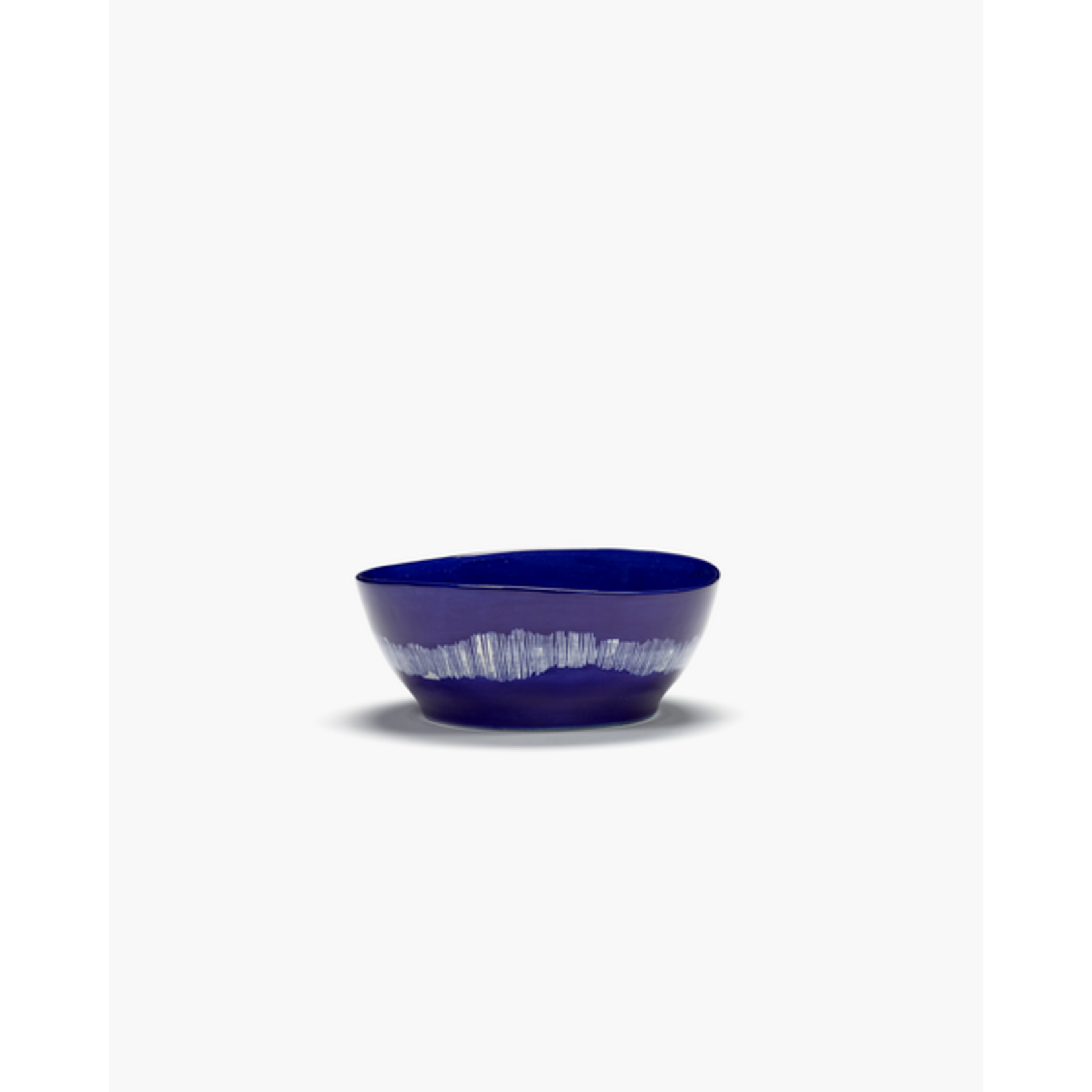 Serax Serax - Ottolenghi - Feast - Bol - 18cm - L - bleu foncé rayures blanches - lot de 4