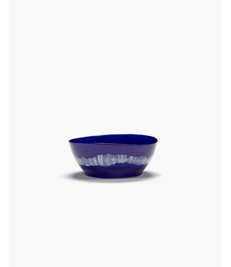 Serax Serax - Ottolenghi - Feast - Bol - 18cm - L - bleu foncé rayures blanches - lot de 4