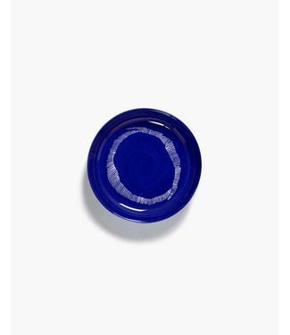 Serax Serax - Ottolenghi - Feast - Assiette - 22cm - hauteur 4cm - Rayures bleues foncées et blanches - lot de 2