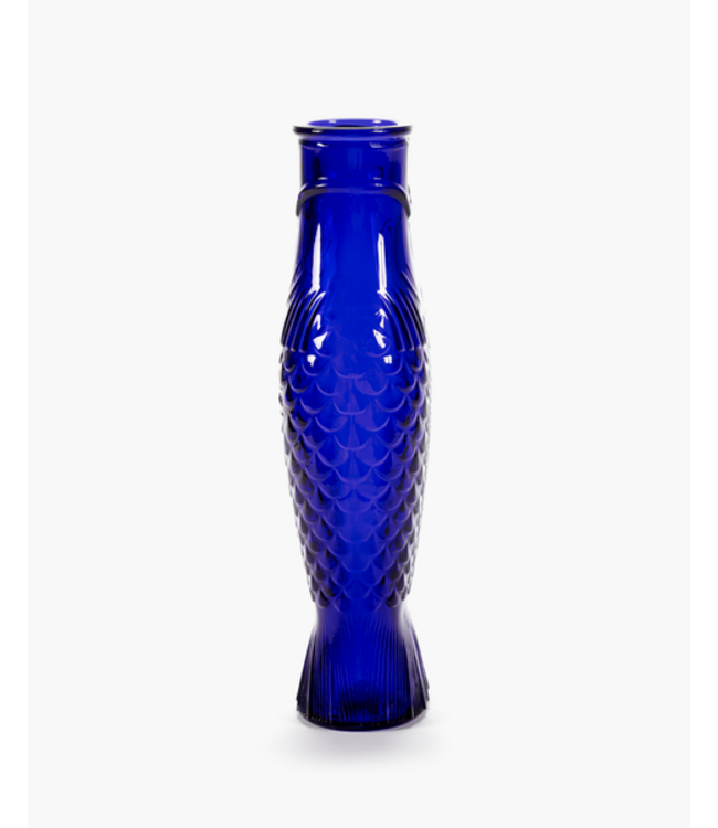 Serax Serax - Paola Navone - Fish & Fish - Bouteille/Vase - Verre - bleu cobalt