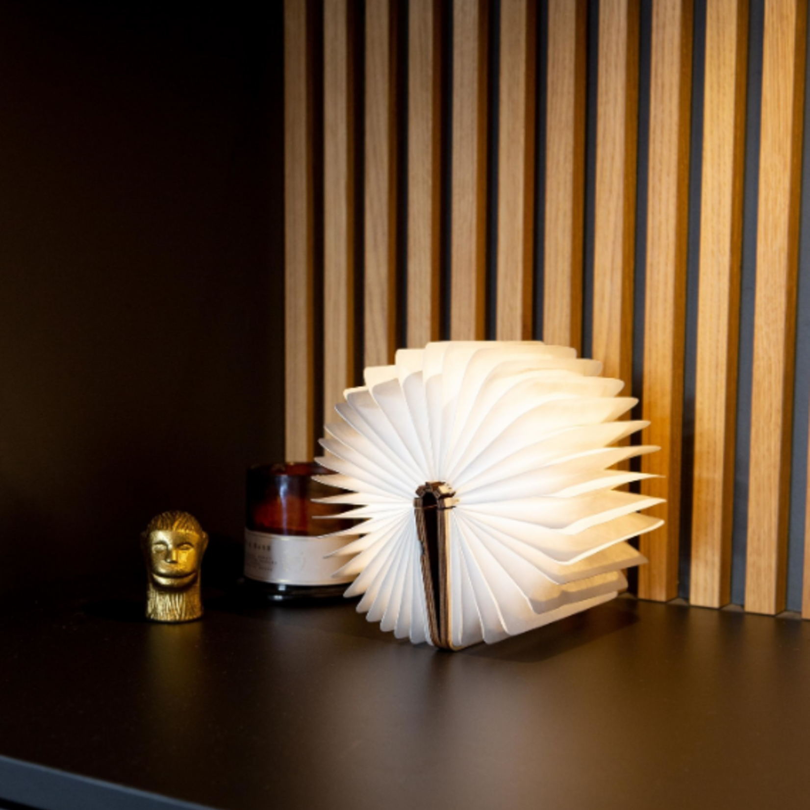 LEDR LEDR - Lamp - Boek - Walnoot - Bruin - M