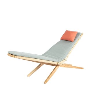 Weltevree Weltevree - Chaise longue en bois - avec coussins - bois de mélèze