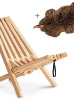 Weltevree Weltevree - Fieldchair - Garden Chair Lounge Chair Outdoor avec  Sheepskin Marron