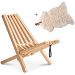 Weltevree Weltevree - Fieldchair - Garden Chair Lounge Chair Outdoor avec Sheepskin Blanc