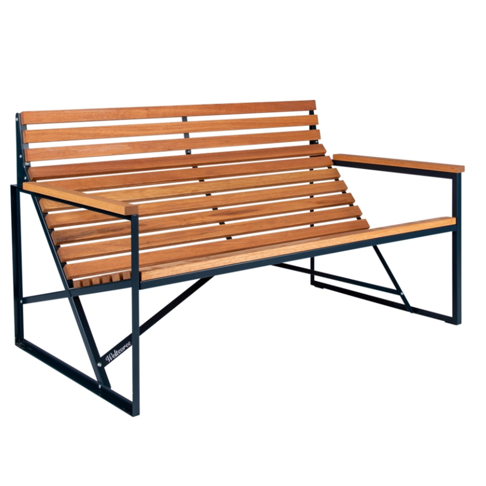 Weltevree Weltevree - Patiobench - Banc de jardin - Bois d'eucalyptus - Bleu