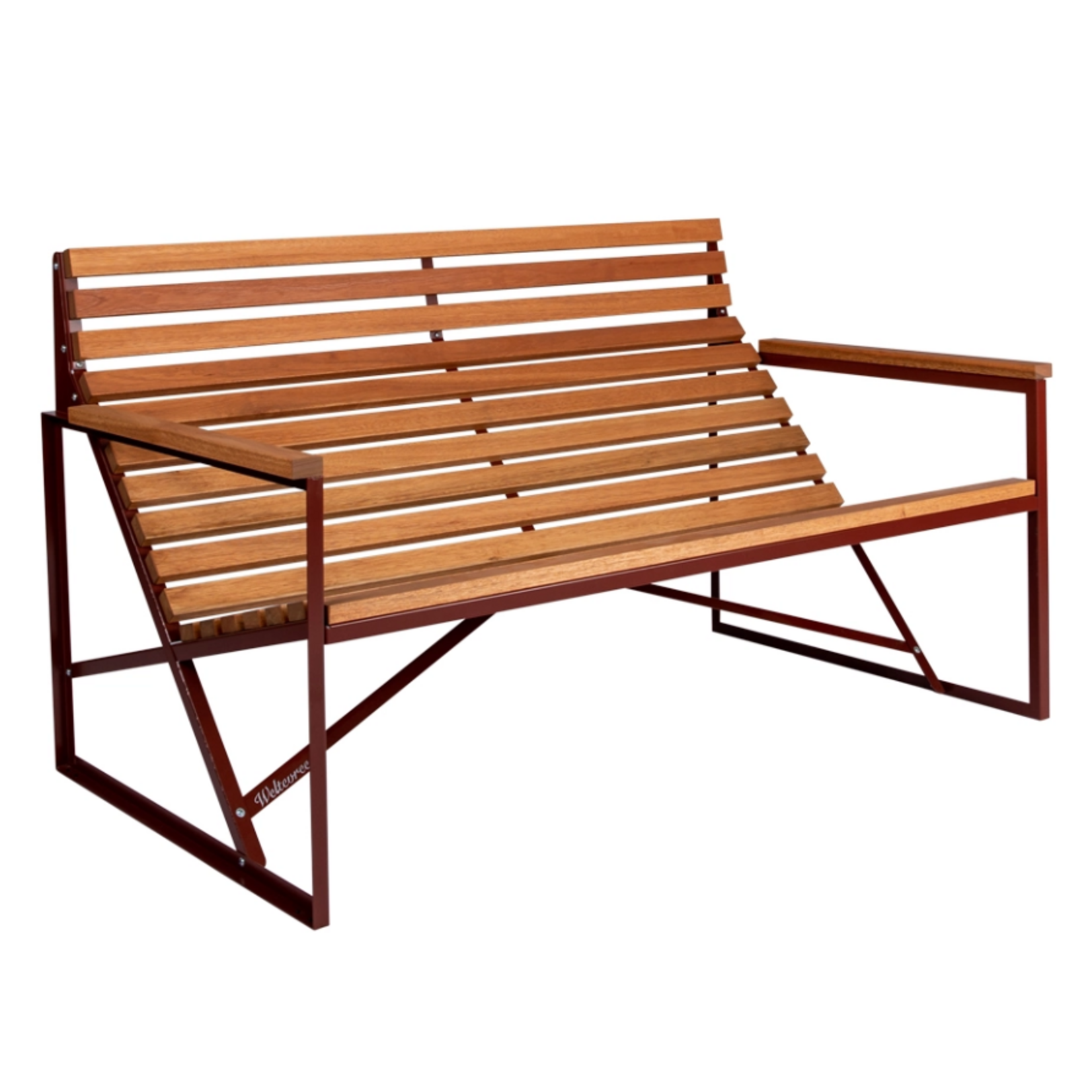 Weltevree Weltevree - Patiobench - Banc de jardin - Bois d'eucalyptus - Rouge