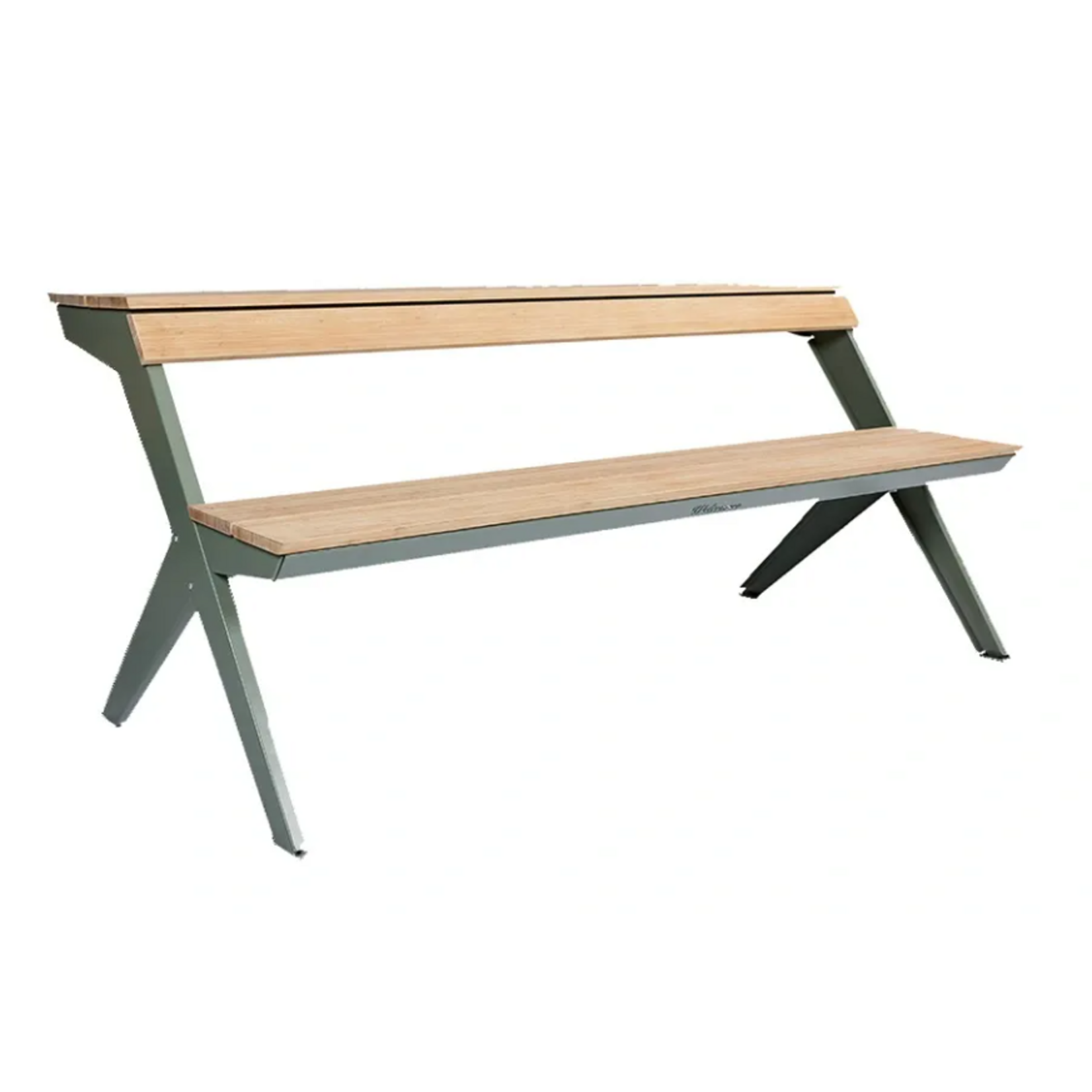 Weltevree Weltevree - Tablebench - Slimme picknicktafel of bankje met rugsteun - Cement Grijs