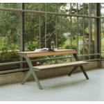 Weltevree Weltevree - Tablebench - Slimme picknicktafel of bankje met rugsteun - Cement Grijs