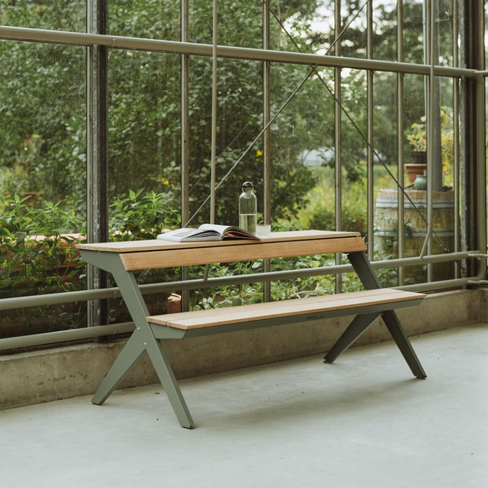 Weltevree Weltevree - Tablebench - Table de pique-nique intelligente ou banc avec support dorsal - Cement Grey