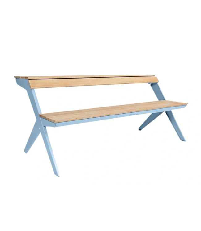 Weltevree - Tablebench - Slimme picknicktafel of bankje met rugsteun - Pastel blauw