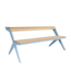 Weltevree - Tablebench - Table de pique-nique intelligente ou banc avec support dorsal - Bleu pastel