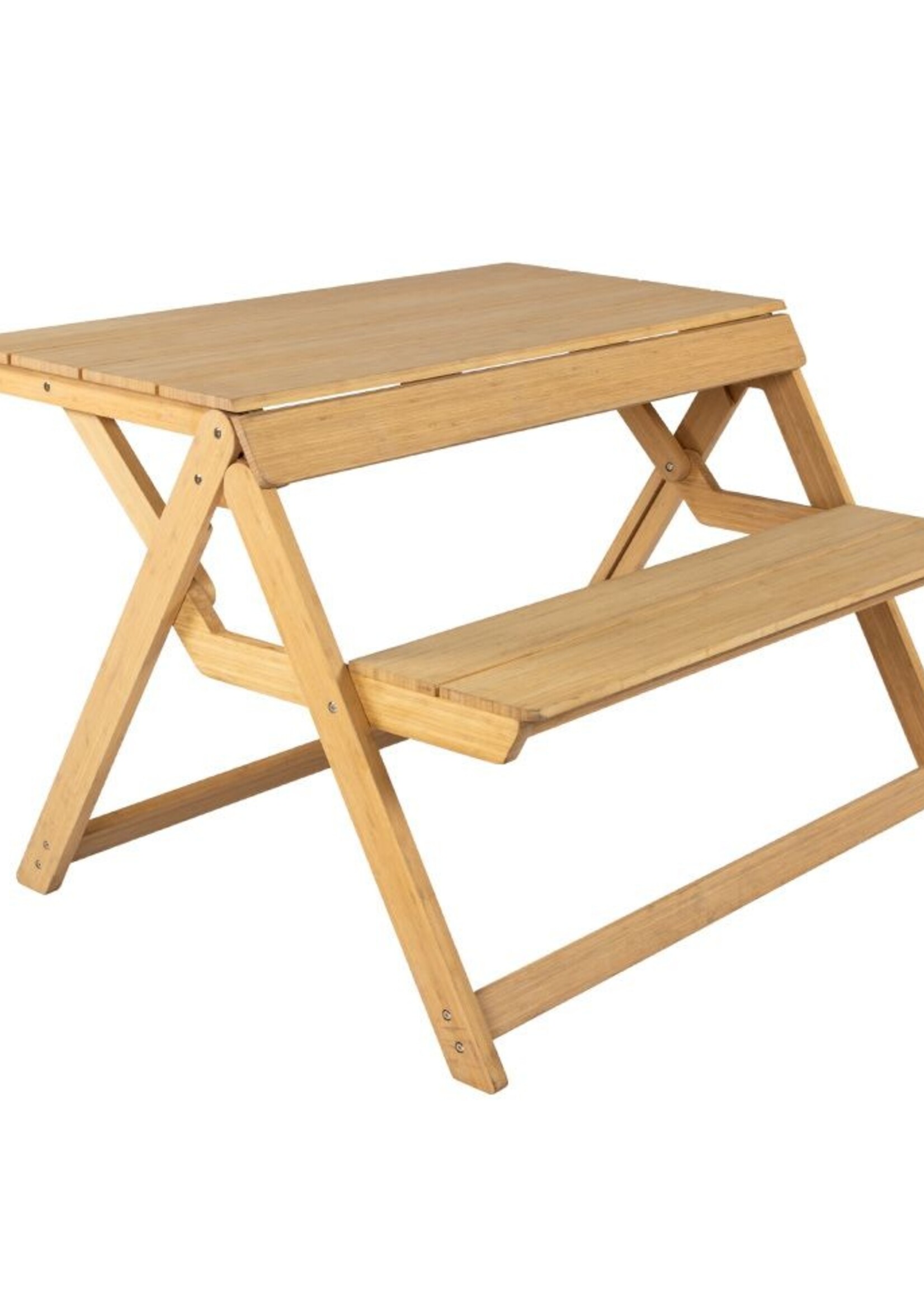 Weltevree Weltevree - Folding picnic - Opvouwbare picknicktafel of bank met rugleuning  -  Bamboe