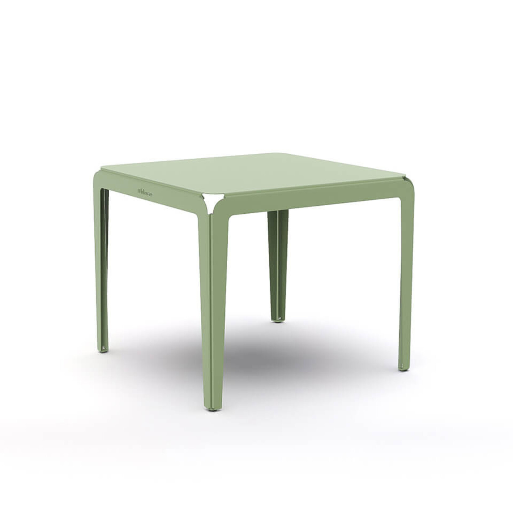 Weltevree Weltevree - Bended Table 90 - Vert pâle - Table de jardin légère en aluminium