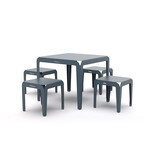 Weltevree Weltevree - Bended Table 90 - Grijs Blauw - Lichtgewicht aluminium tuintafel