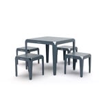 Weltevree Weltevree - Bended Table 90 - Grey Blue - Table de jardin légère en aluminium