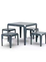 Weltevree Weltevree - Bended Table 90 - Grijs Blauw - Lichtgewicht aluminium tuintafel