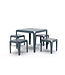Weltevree - Bended Table 90 - Grijs Blauw - Lichtgewicht aluminium tuintafel