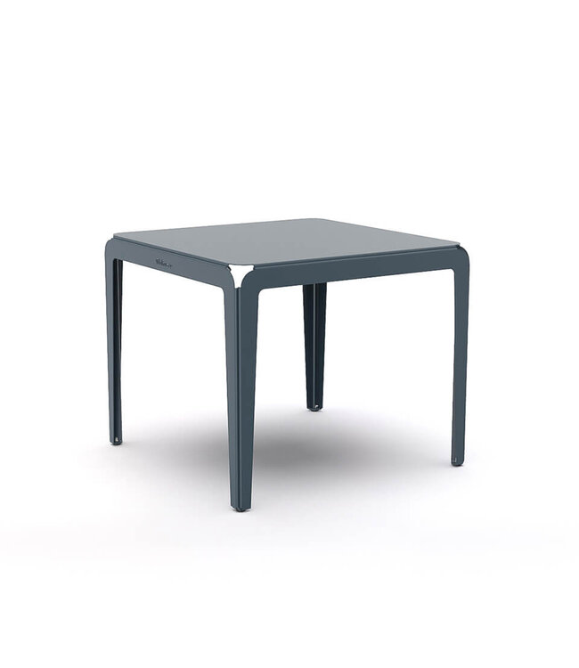 Weltevree - Bended Table 90 - Grijs Blauw - Lichtgewicht aluminium tuintafel