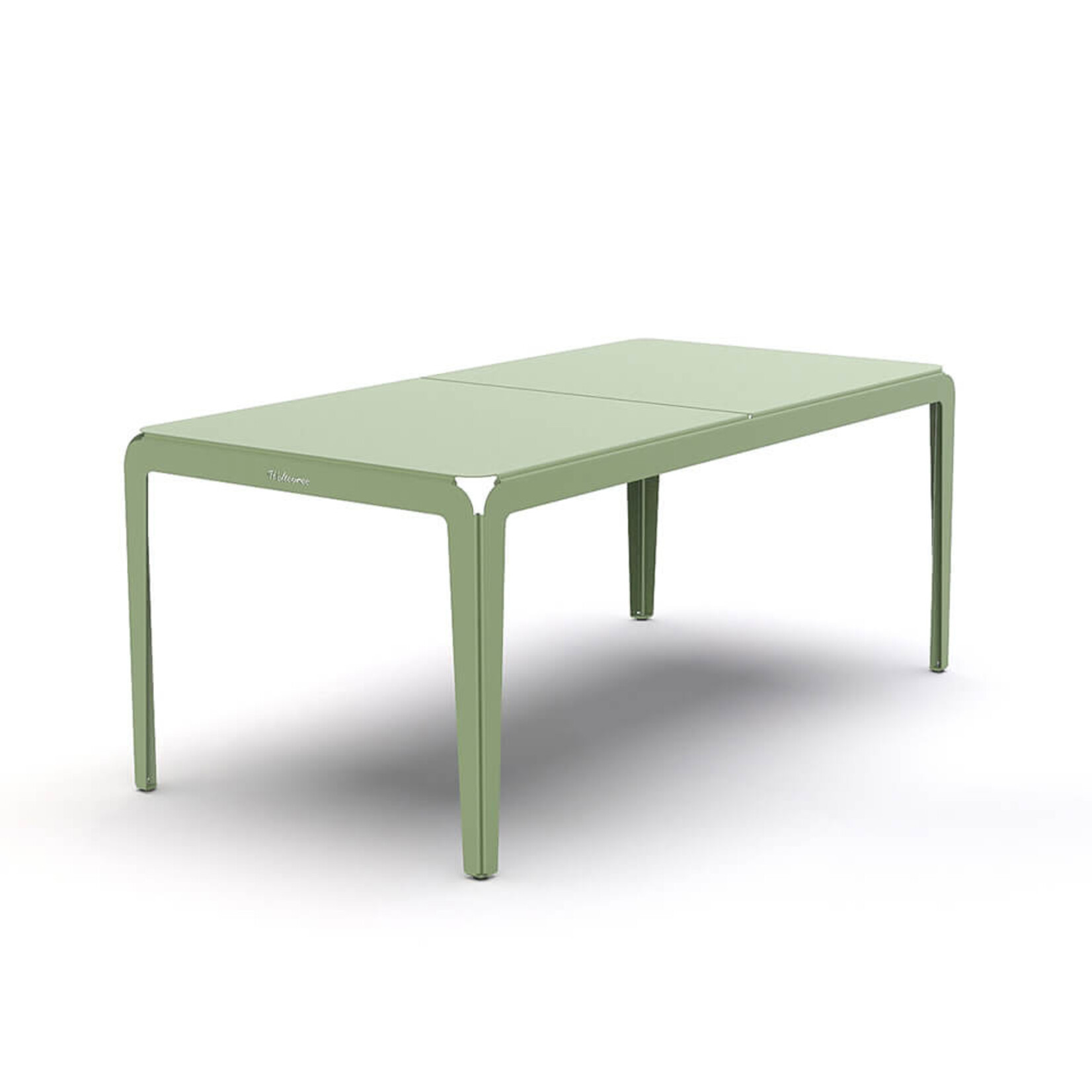 Weltevree Weltevree - Bended Table 180 - Table de jardin légère en aluminium - Vert pâle