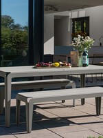 Weltevree Weltevree - Bended Table 180 - Table de jardin légère en aluminium - Gris agate