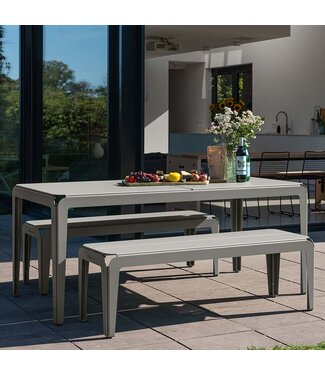 Weltevree Weltevree - Bended Table 180 - Table de jardin légère en aluminium - Gris agate