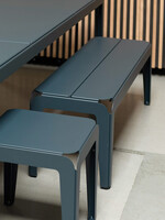 Weltevree Weltevree - Bended Bench 140 - Lichtgewicht aluminium tuinbank - Grey Blue