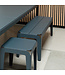 Weltevree - Bended Bench 140 - Lichtgewicht aluminium tuinbank - Grey Blue