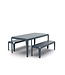 Weltevree - Bended Bench 140 - Lichtgewicht aluminium tuinbank - Grey Blue