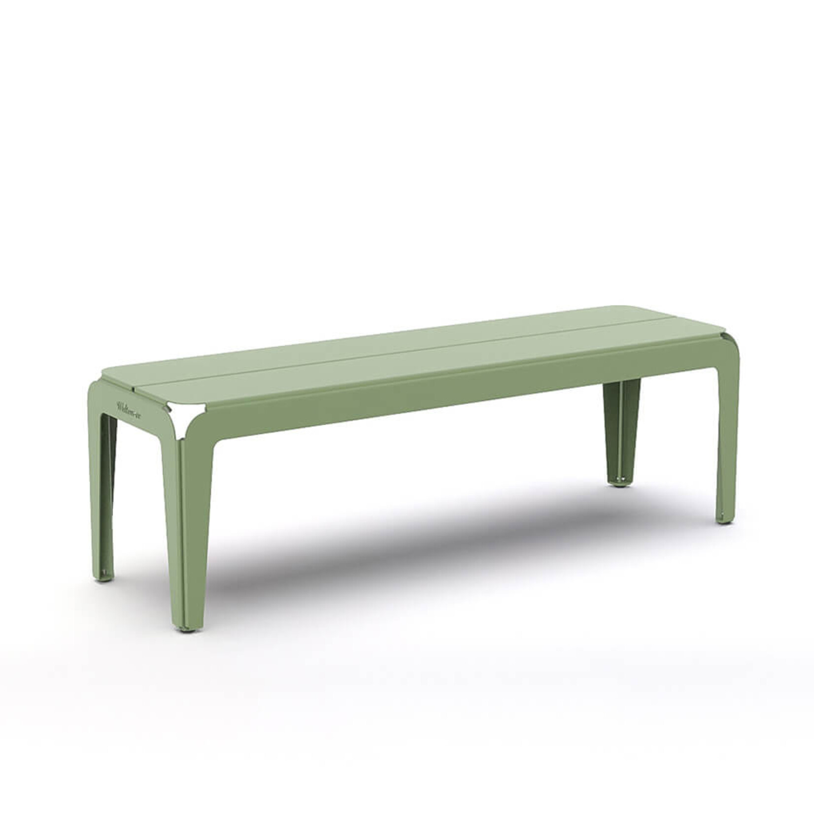 Weltevree Weltevree - Bended Bench 140 - Banc de jardin léger en aluminium - Vert pâle