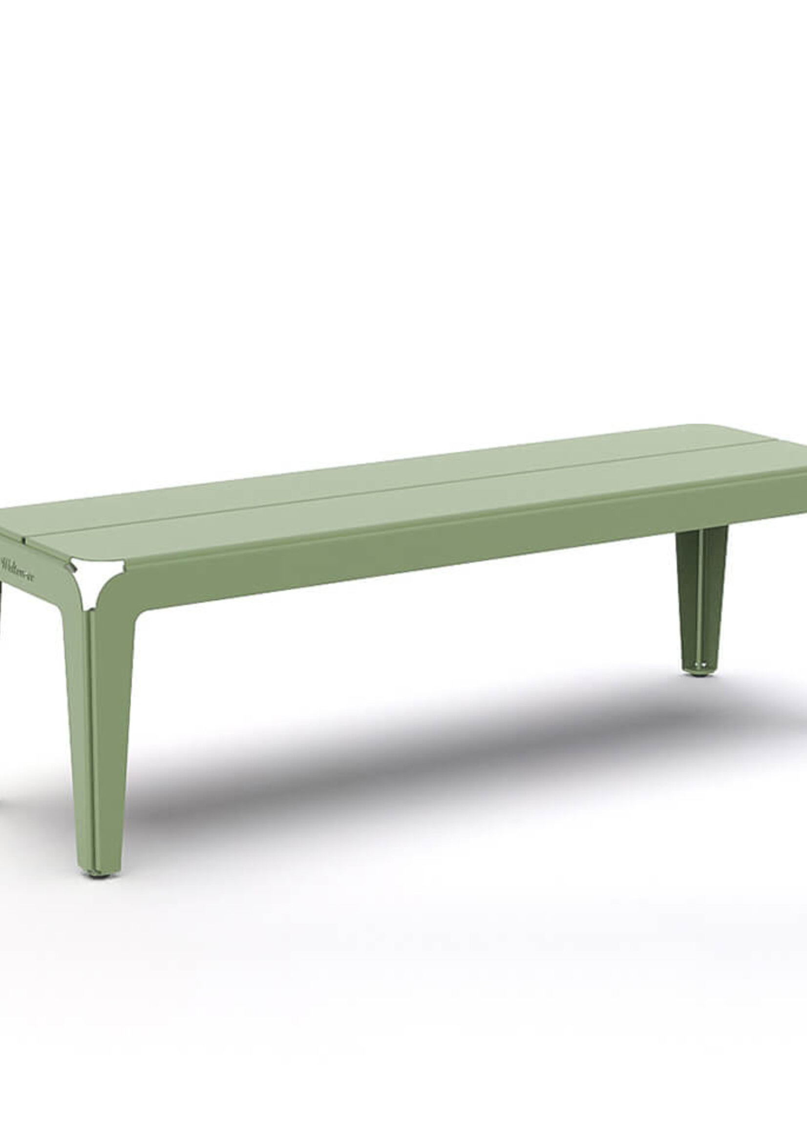 Weltevree Weltevree - Bended Bench 140 - Banc de jardin léger en aluminium - Vert pâle