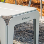 Weltevree Weltevree - Bended Bench 140 - Banc de jardin léger en aluminium - Gris agate