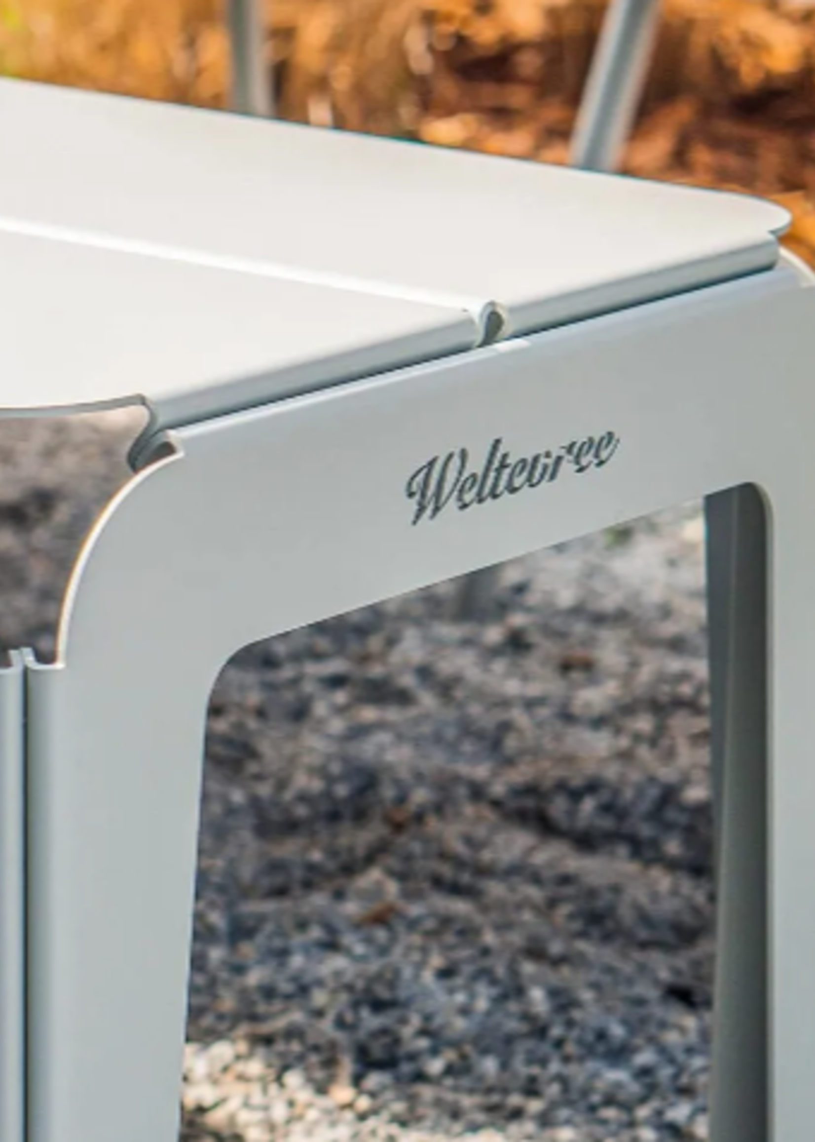 Weltevree Weltevree - Bended Bench 140 - Lichtgewicht aluminium tuinbank - Agate Gray