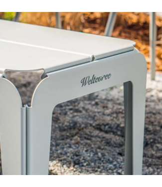 Weltevree Weltevree - Bended Bench 140 - Banc de jardin léger en aluminium - Gris agate