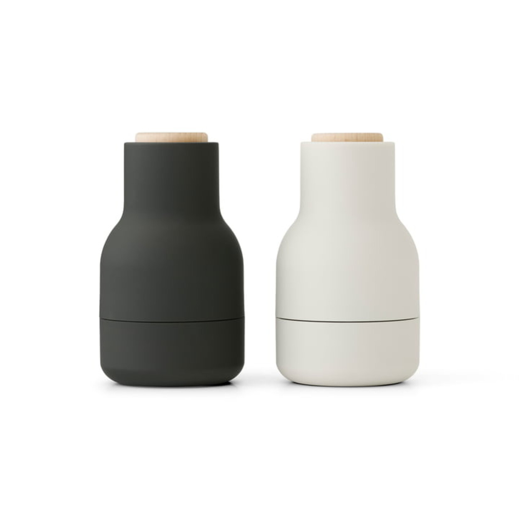 Menu Audo Menu Audo - Bottle Grinder Peper- en Zoutmolen - Small H11,5 - Ash/carbon - Beech - 2 pack
