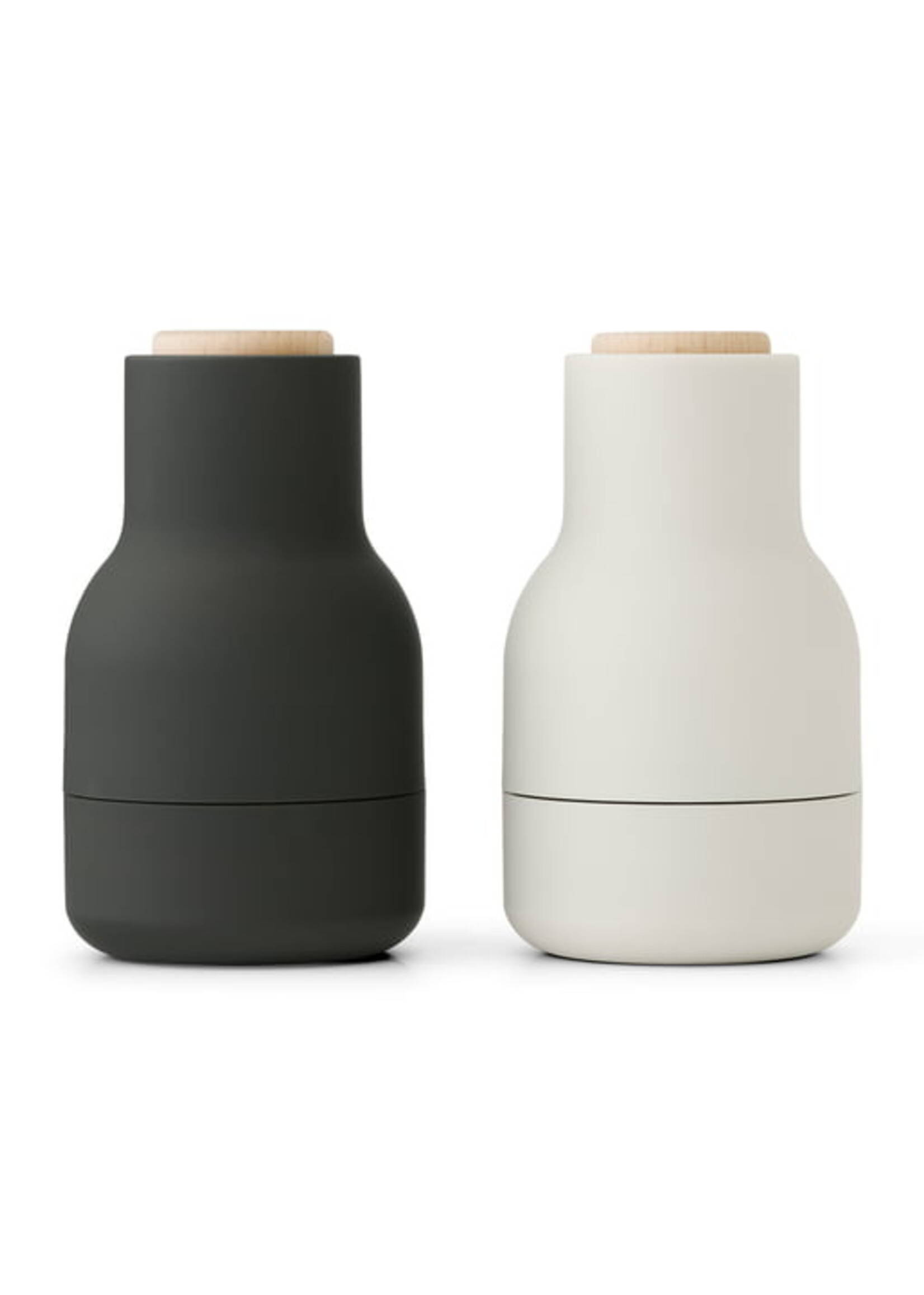 Menu Audo Menu Audo - Bottle Grinder Peper- en Zoutmolen - Small H11,5 - Ash/carbon - Beech - 2 pack