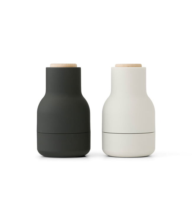 Audo - Bottle Grinder Peper- en Zoutmolen - Small H11,5 - Ash/carbon - Beech - 2 pack