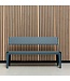 Gebogen bank met rugleuning 140 - Grijs Blauw