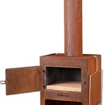 Weltevree Four d'extérieur Weltevree avec porte, chapeau de cheminée, plaque de sol et thermomètre