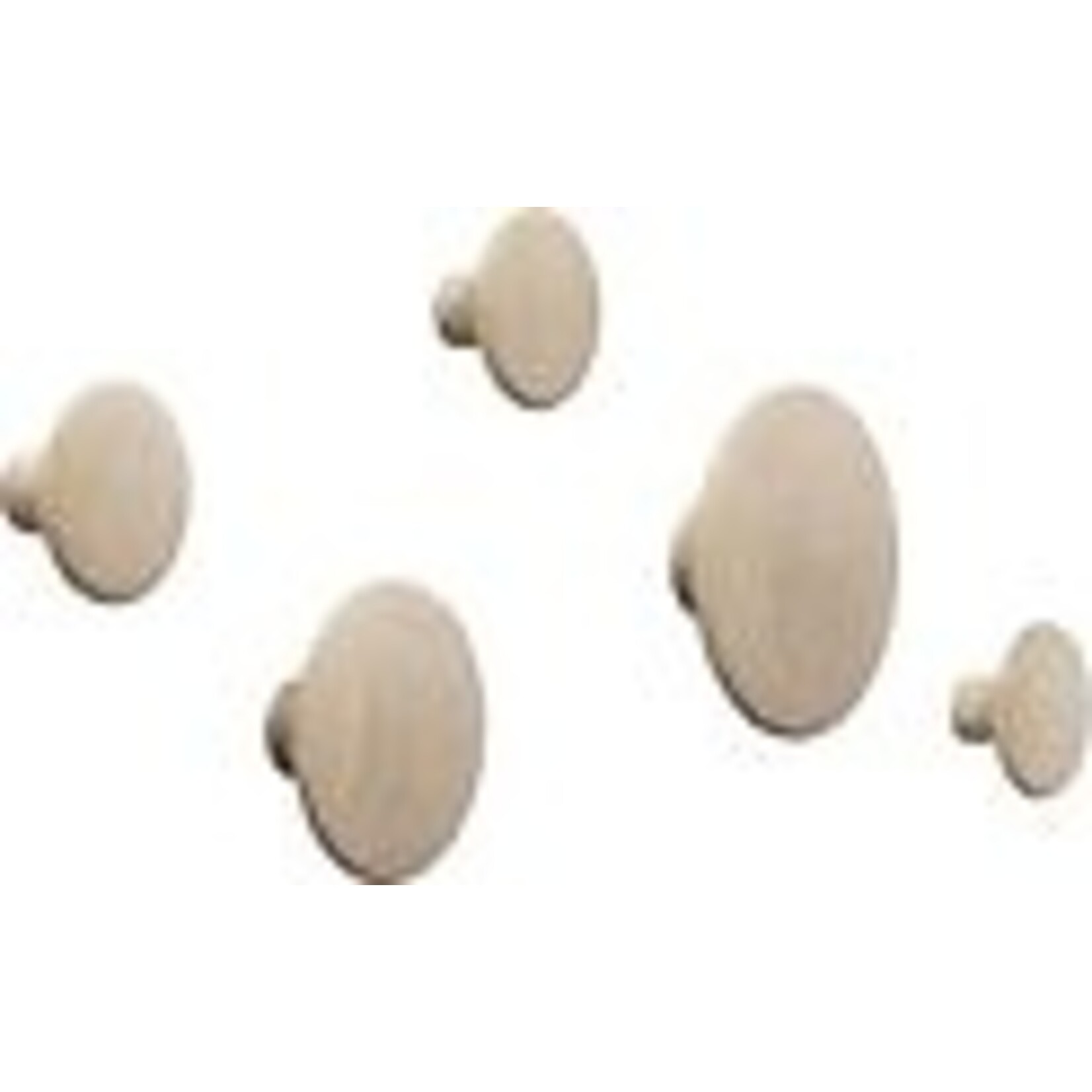 Muuto Muuto The Dots - Kapstok - Eiken - Lot de 5 pièces