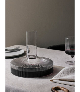 Ferm Living Ferm living - Carafe à vin Ripple - Transparente - 1,1L