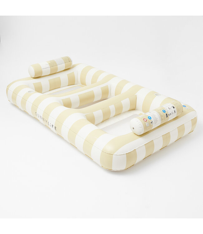 SunnyLife - Mango Bay - Luxe Drijvende hangmat - 2 personen - Mosterd