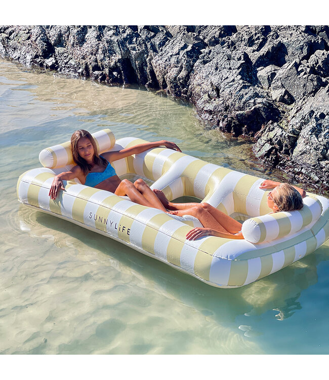 SunnyLife - Mango Bay - Luxe Drijvende hangmat - 2 personen - Mosterd