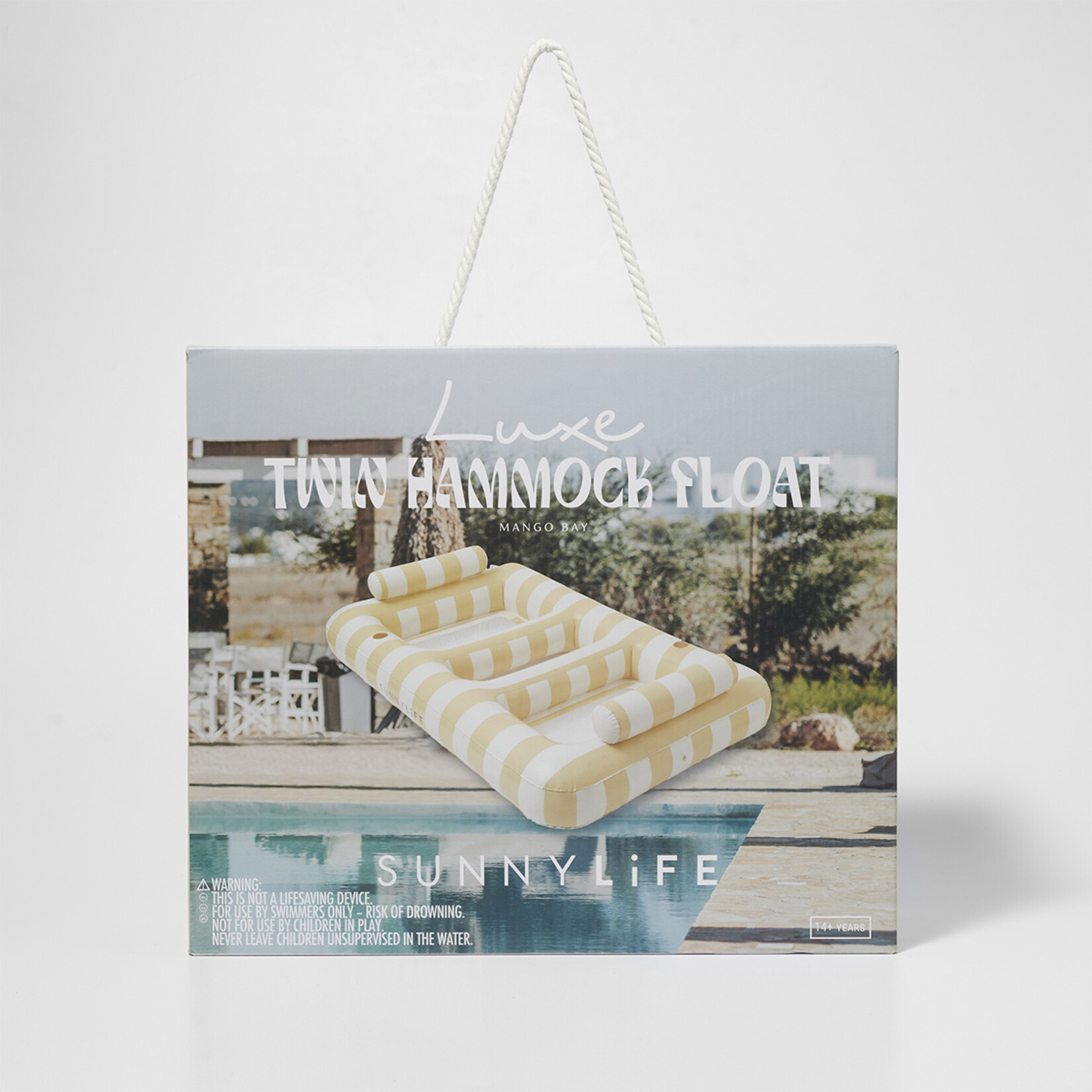 Sunnylife SunnyLife - Mango Bay - Luxe Drijvende hangmat - 2 personen - Mosterd