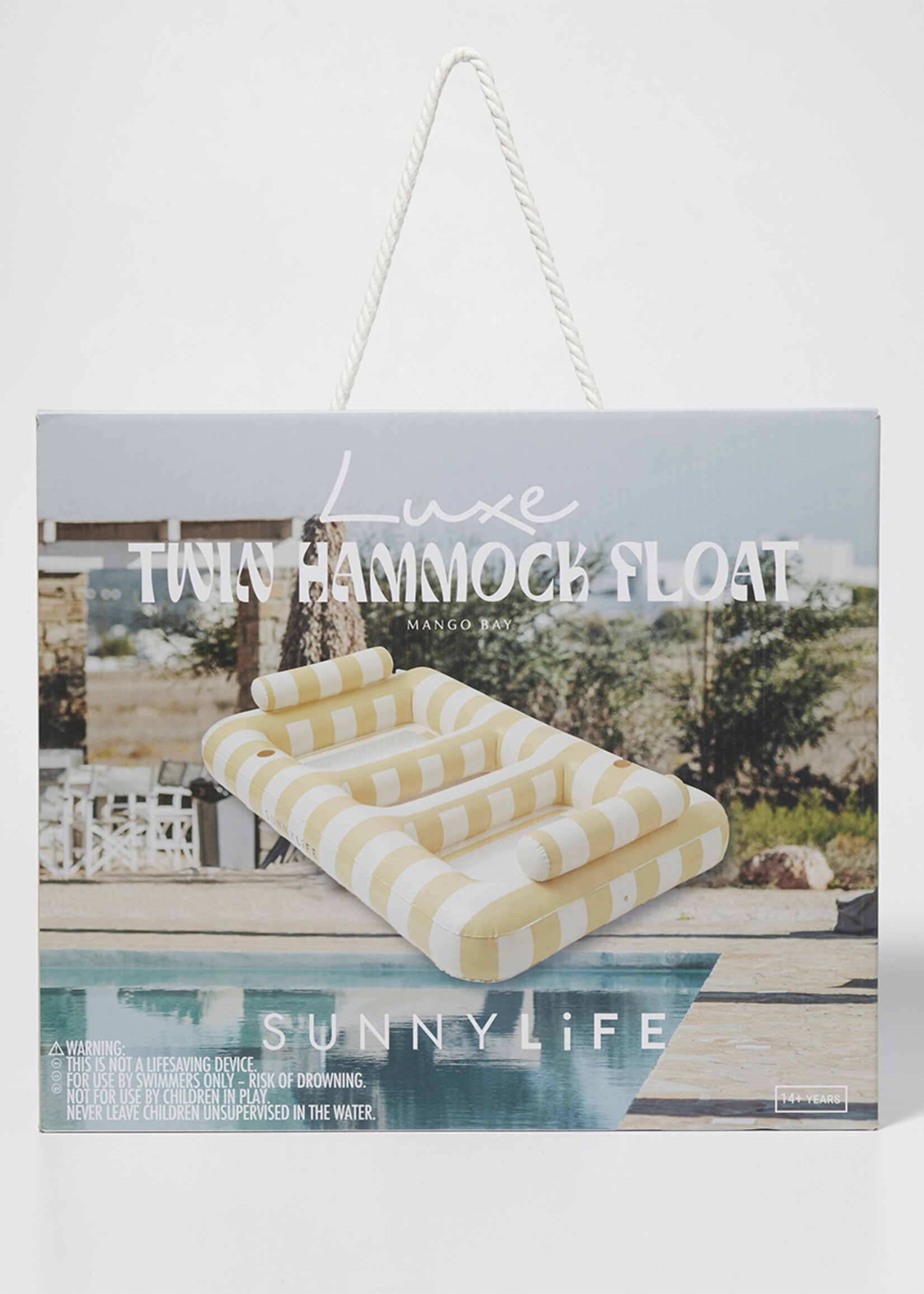 Sunnylife SunnyLife - Mango Bay - Luxe Drijvende hangmat - 2 personen - Mosterd
