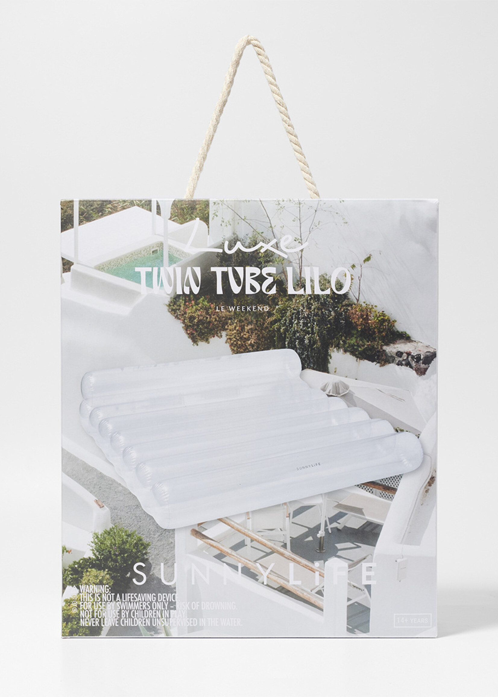 Sunnylife SunnyLife - Tube Lilo - Le Weekend - matelas gonflable - 2 pers - transparent